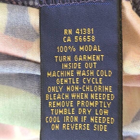 Polo Ralph Lauren Womens Dress Floral Print Short Sleeve Multi-Color Medium - Picture 8 of 9